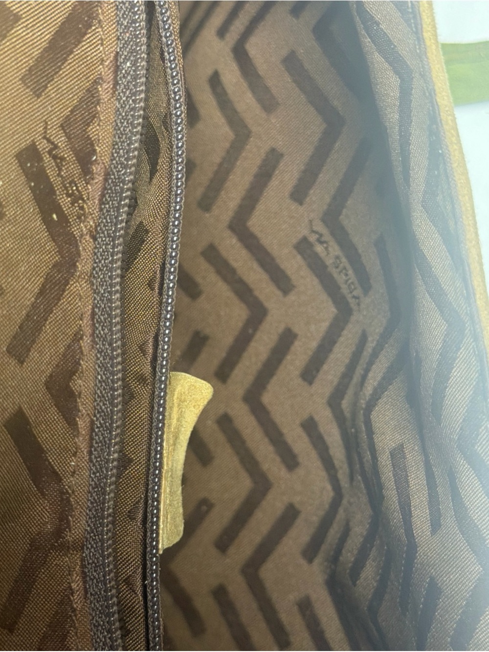 Vintage Y2K Via Spiga Tan Green & Burnt Orange Goat Suede Shoulder Purse - Picture 10 of 16